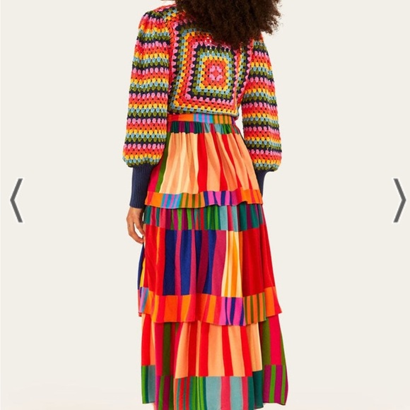 NWT Farm Rio Sunset Stripes Lenzing Midi Skirt ✨🦜 - Picture 5 of 7